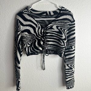Revolve Aster the Label swirly zebra print long sleeve